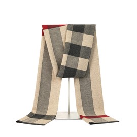 Lallier Mens Merino Wool Long Winter Tie Scarf with Gift Box, Camel