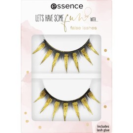essence Let's Have Someone fun With... false lashes, No. 02 Living In A Fun-tasy World, Gold, Extreme Volume, Easy to Remove, Instant Result, Volumising (1 Pair)