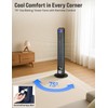 EcoNour 42-Inch Smart Tower Fan, Oscillating Cooling Fan with WiFi/Alexa/Remote
