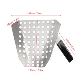 Aluminum Popcorn Scoop with Perforated Design, Labor Saving and Ergonomic Handle Kernel Sifting Speed Scoop for Commercial and Home Use