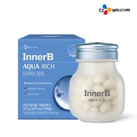 CJ Wellcare InnerB Aqua Rich Oral Hyaluronic Acid 56 Capsules / 이너비 아쿠아리치 먹는 히알루론산 56캡슐