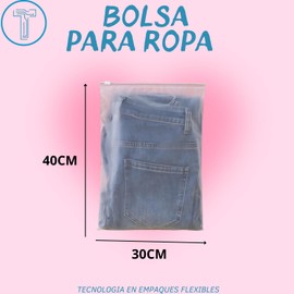 Bolsa Esmerilada Boutique Organizadora Envio Ropa Cremallera Zipper Resellable Embalaje 50 piezas (30x40 cm)