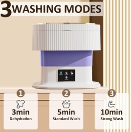 Portable Washing Machine,11.5L Mini Washing Machine for Small Delicates,Underwear,Baby Clothes,Sock.Foldable and portable washing machine for Apartment, Home, Hotel, Camping,RV