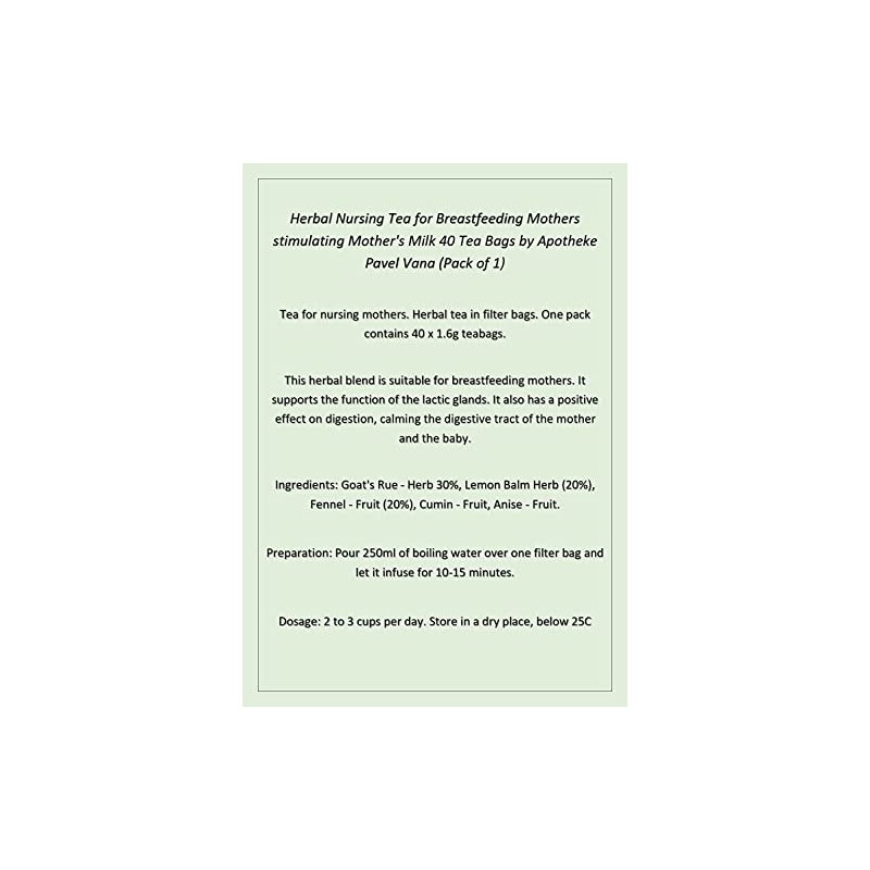 Herbal Tea for Breastfeeding Nursing Mothers stimulating Mother's Milk 40
