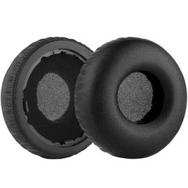 Geekria QuickFit Protein-Leder-Ohrpolster für Wireless (Solo Bluetooth) Kopfhörer, Ersatz-Ohrpolster, Ohrmuscheln, Ohrpolster, Reparaturteile (schwarz)