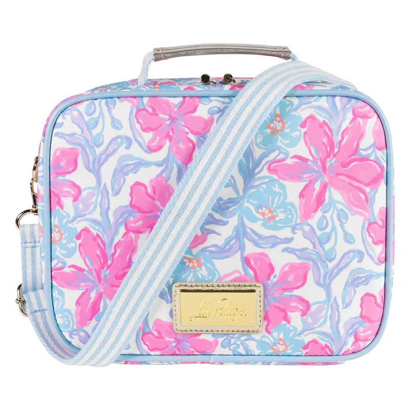 Lilly Pulitzer Insulated Lunch Box for Women, Cute Lunch Cooler