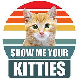 Show Me Your Kitties Vinyl Sticker 5 Inch, Indoor/Outdoor