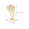HEMOTON Mini Harp Toy Models Doll House Stringed Instrument Harp