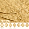CHIXIN Botanical Oversized Bedspread Queen Size - Leaves Pattern Stitching