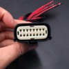 LIZAPUS 16 Pin Headlights Connector Harness Wire Compatible with Ford