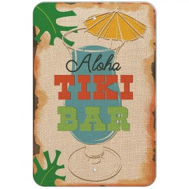Unbranded Aloha Tiki Bar 9" x 6" Metal Sign