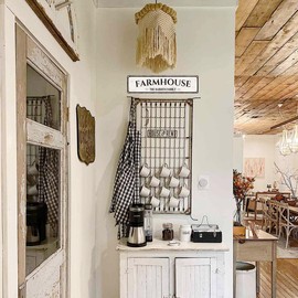 Vintage Metal Street Signs, Rustic Wall Art Plaques, Farmhouse Kitchen Home Bathroom Camping Bar Retro Decor Indoor Outdoor Road Sign 16 x 4 inch (FARMHOUSE)