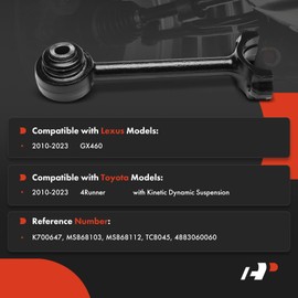 A-Premium Rear Sway Bar Links Stabilizer Bar Link, Compatible with Toyota 4Runner 2010-2023 & Lexus GX460 2010-2023