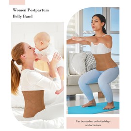 Nebility Womens' Waist Trainer Tummy Control Waist Cincher Slim Body Shaper (Brown Without Hook, L)