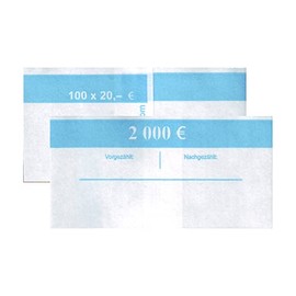 Euro Banknotes Economy Offer | 30 x Sleeves 100 x 20 Euro (= 2000€) | For New and Old 20€ Notes | Bundle Money Collect Sorting Storage Shipping Within 24 Hours