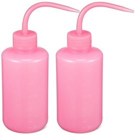minkissy 2pcs Eyelash Cleaning Bottles Squeeze Water Bottles for Lash Wash 250ml Pink