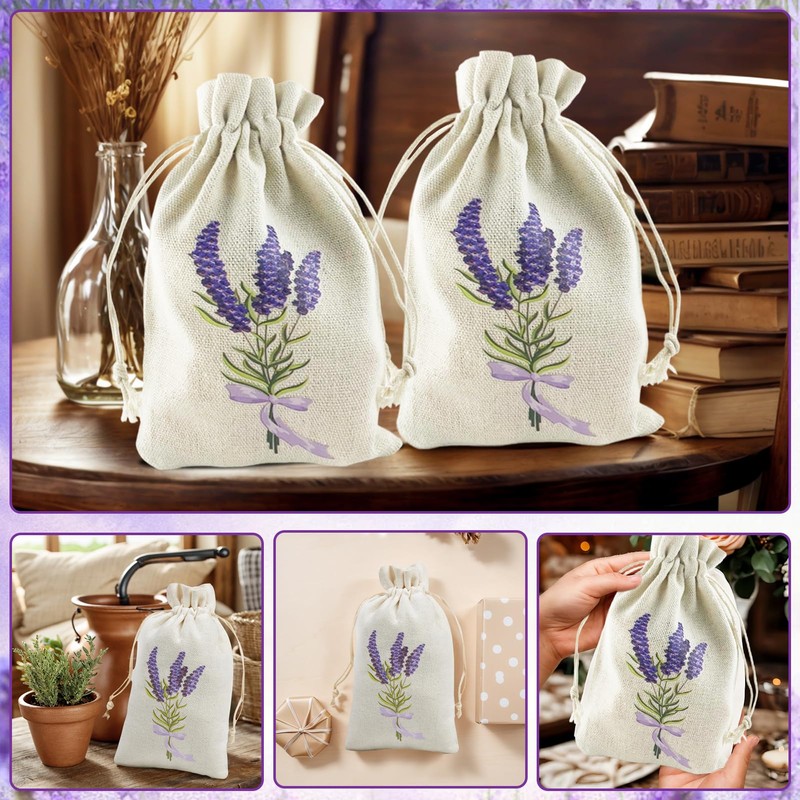 10 Pezzi Sacchettini per Lavanda Vuoti, Borsa Profumati Lavanda in