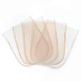 BEEOS 5x5 Transparent Lace for Wig Making, 5 Pieces Lace Base for Making Lace Closure Wig Accessories for Repairing Lace Wig Cap