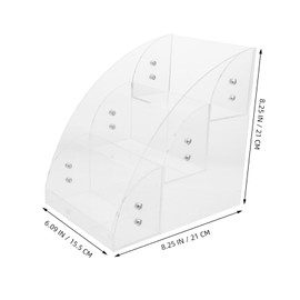 ULTECHNOVO Transparent Makeup Organizer with Versatile Compartments Space Saving Acrylic Cosmetic Storage Box for Vanity Skincare Facial Mask Organizer Easy to Clean Desktop Holder for