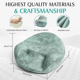 LTHTRADE Meditation Cushion - Meditation Floor Pillow with Washable Cover for Adults Sitting, Reading, Yoga - Memory Foam Material, Ergonomic Design, 23.6 Inch