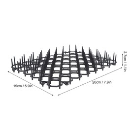 12Pcs Cat Repellent Deterrent Outdoor Scat Mat, Cat Scat Mat with Spikes, Cat Repellent Outdoor Mat, Prickle Strips Digging Cat Deterrent Outdoor, Plastic Spike Mat for Keeping Away Cats Dogs