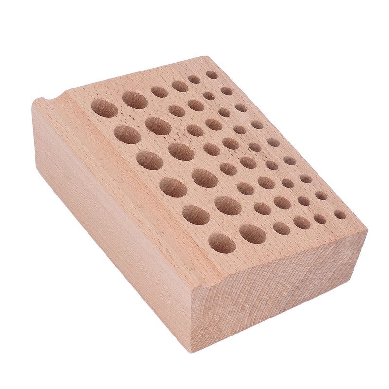 Leather Tool Holder 46 Holes Beech Wood Professional Leather Tool