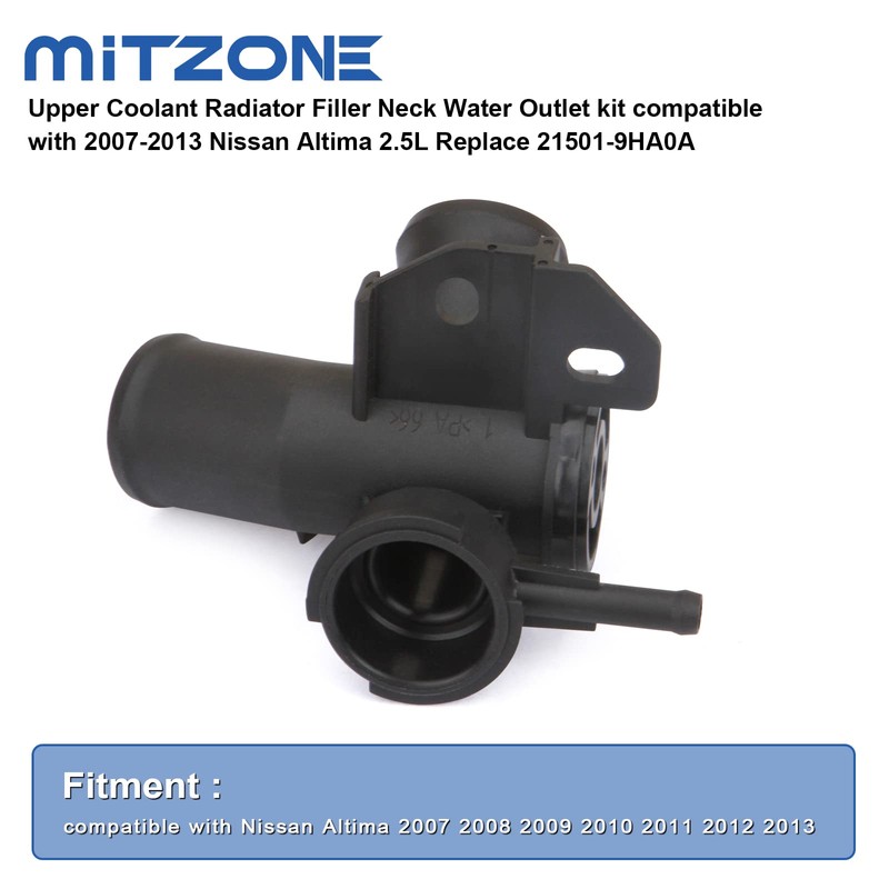 MITZONE Upper Coolant Radiator Filler Neck Water Outlet kit compatible