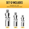 BOEN 3-Piece Universal Joint Socket Adapter Set, 1/2", 3/8", and