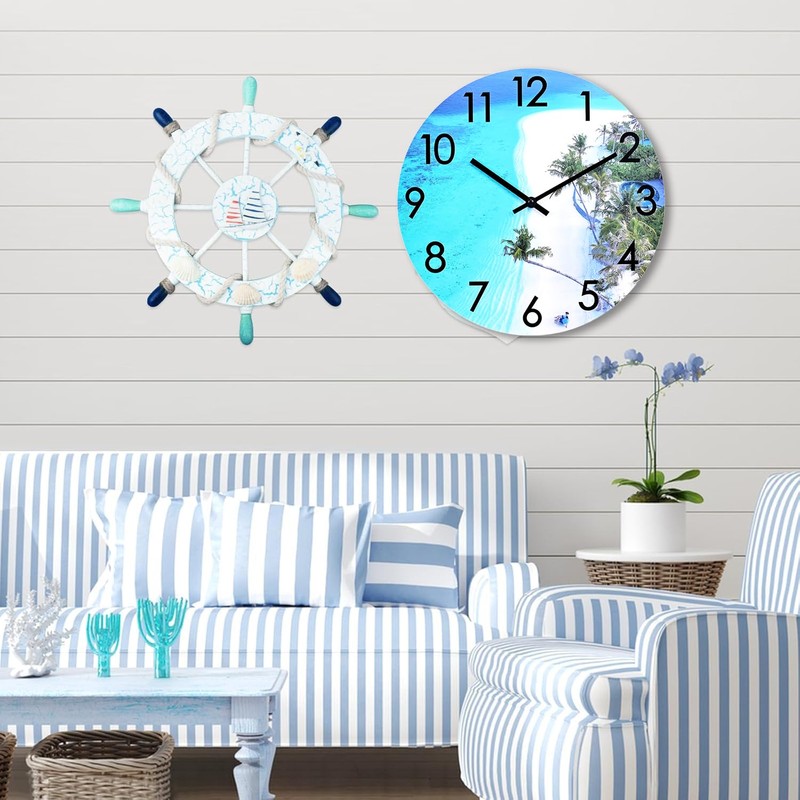Crosstime 16 Inch Waterproof Large Outdoor Clock – Rustproof Weather