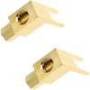 Greluma 4 x Speaker Cable Connector, Hi-End Banana to Flat