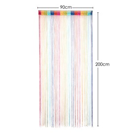 TRIXES Dew Drop Multicoloured String Curtain for Doors and Windows - Rainbow Glitter Thread Panel Divider - Home Decor Accessory - Total Size 90 x 200cm - Perfect as Fly Screen for Doorway