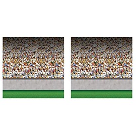 Beistle Lower Deck Stadium Photo Backdrops 2 Piece Sports Party Decorations Birthday Football DÃ©cor Game Day Supplies, 4' x 30', Multicolored