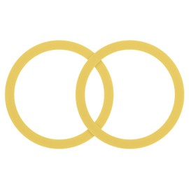 QUARKZMAN Magnetischer Aufkleber Ring, 2 Stück - Universeller Magnetischer Adapter Ring, Silikon Magnet Wireless Ladekonverter Kit für Handyhülle Wireless Ladegerät (Gelb)