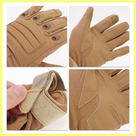 QUARKZMAN 1 Paar Motorradhandschuhe Wasserdicht Touchscreen Vollfinger Motorradhandschuhe Für MTB Motorcross Klettern Wandern Jagen Für Frauen Männer L Braun