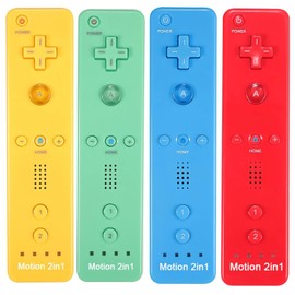 Yosikr Remote Controller for Wii/Wii U with Motion Plus, 4 Packs