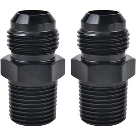 SYKRSS Straight 8AN Male Flare to 3/8" NPT Pipe Adapter Fitting Aluminum