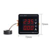 Tiardey Digital Meter Panel Voltmeter Frequency LED Display AC50-500V 10-99.9HZ