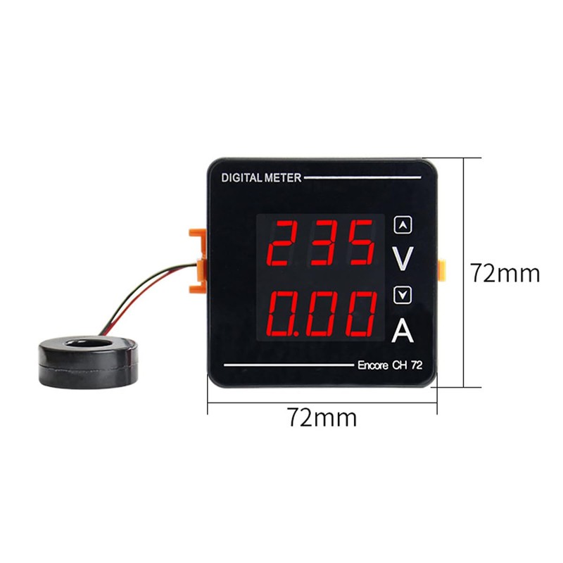 Tiardey Digital Meter Panel Voltmeter Frequency LED Display AC50-500V 10-99.9HZ