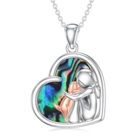 CHENGHONG Dog Necklace 925 Sterling Silver Chain with Dog Pendant Dog Jewellery Gift for Girls Women, Sterling Silver, No Gemstone