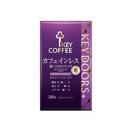 KEY DOORS+ Caffeine-less Deep Rich Blend VP 6.3 oz (180 g) x 2 Bags Decaffeinated Non-Caffeinated Regular (Powder)
