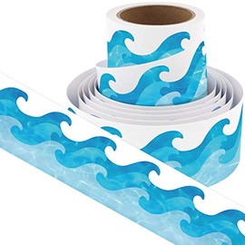 Ocean Waves Bulletin Board Border Trim for Classroom Chalkboard Whiteboard Decoration 36ft