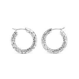 COACH Women's Signature Quilted Hoop Earrings