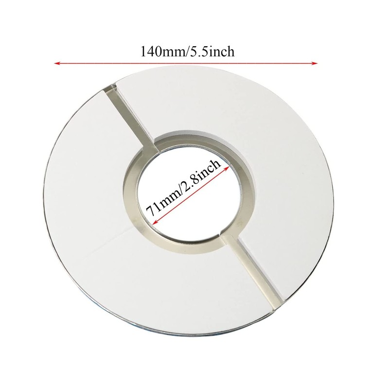 PZRT 2pcs Wall Split Flange, Stainless Steel Round Escutcheon Plate