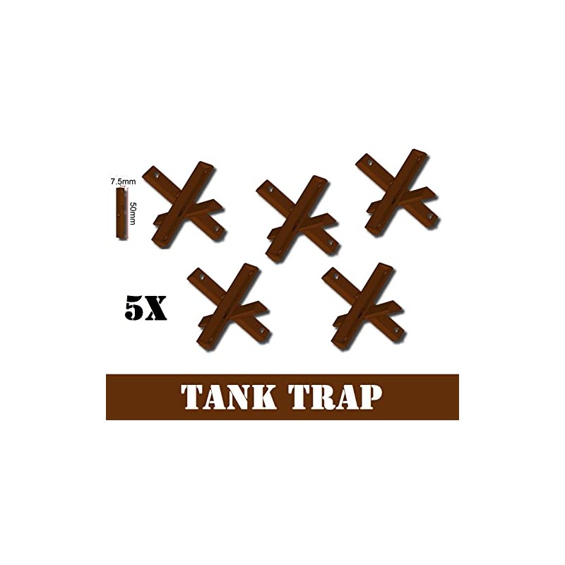 Custom Tank Traps Designed for Toy Brick Minifigures | 5