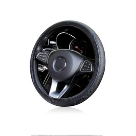 15" Car Steering Wheel Covers,Simple Car Wheel Cover with Anti-Slip Design for Decorating and Protecting The Original Steering Wheel,Soft Steering Wheel Cover Car Accessories Interior (Black & Blue)
