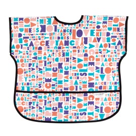 Bumkins Short Sleeve Bib for Girl or Boy, Toddler and Kids for 1-3 Years, Large Size, Essential Must Have for Junior Children, Eating, Mess Saving Soft Fabric Apron for Play, Born This Way Kindness