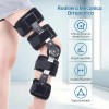 Rodillera Mecanica Graduada Post Operatoria Ajustable Color Negro Talla Unica