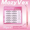 MozyVex 36PCS E nduring Self-Adhesive Eyelashes Cluster DIY Pre-Glued Cluster