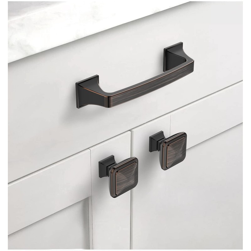 Asidrama 10 Pack 3 Inch Oil Rubbed Bronze Kitchen Cabinet