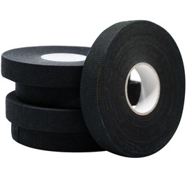 Wire Harness Cloth Electrical Tape, 3/4 Inch x 90 FT (5 Rolls), Automotive Wire Loom Heat Wrap Tape - High Temperature Fabric Wiring Harness, Heat Resistant & Heat Proof for Car Wires, Radio Speakers